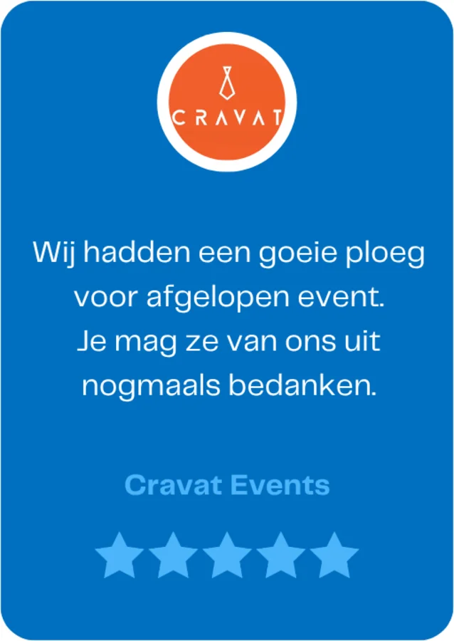 Cravat Events over Team WAUW: &ldquo;Wij hadden een goeie ploeg voor afgelopen event. Je mag ze van ons uit nogmaals bedanken.&rdquo;